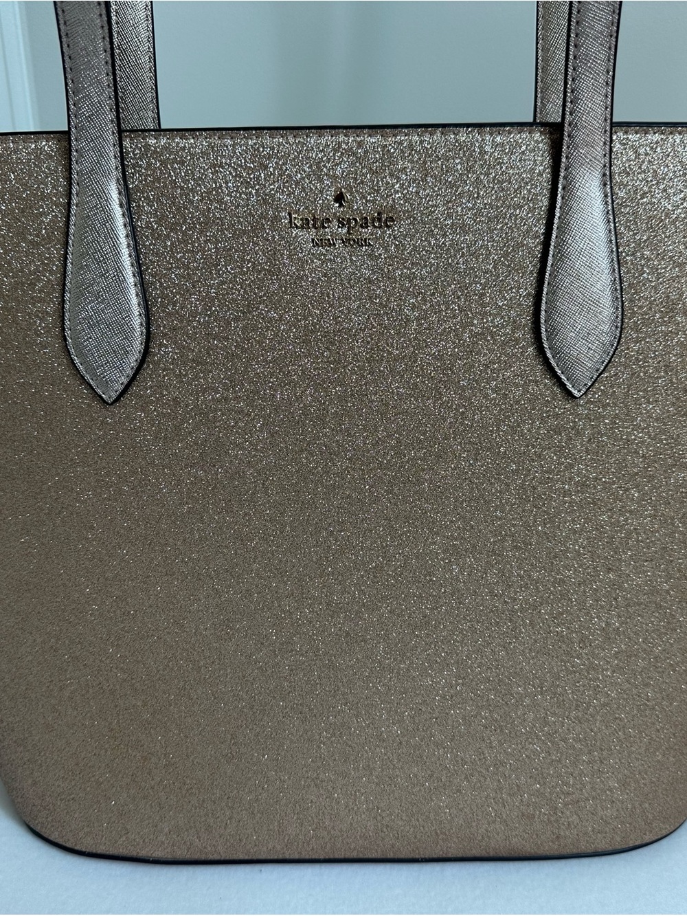 kate spade Metallic Rose Gold Glitter Shoulder Tote - Picture 2 of 6